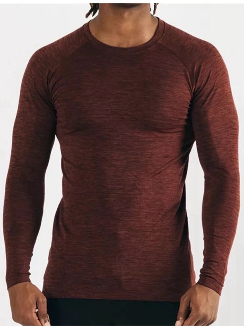 Alphalete  Men's Long-Sleeve Performance Tee - Burgundy NWOT